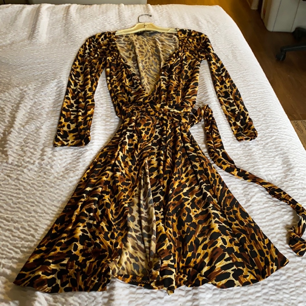 Leopard print wrap dress, Norma Kamali